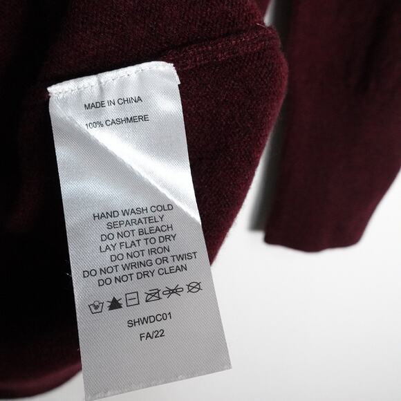 Quince Burgundy Cashmere Dress - Picture 8 of 10